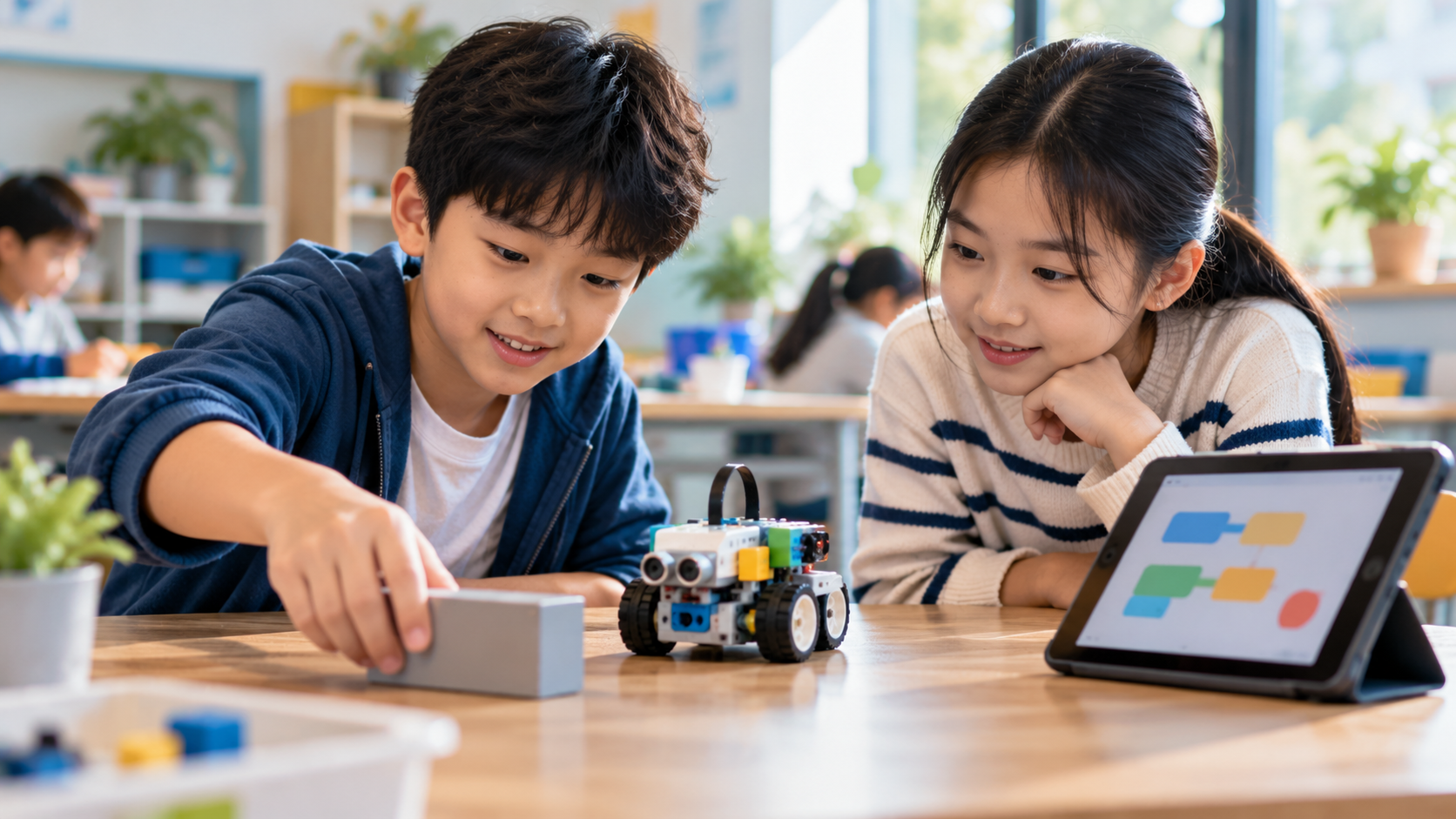 Học sinh thực hiện ca kiểm thử robot thay vì chỉ xem sản phẩm cuối