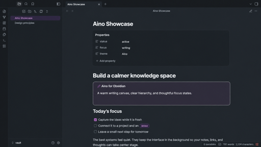 Aino dark mode