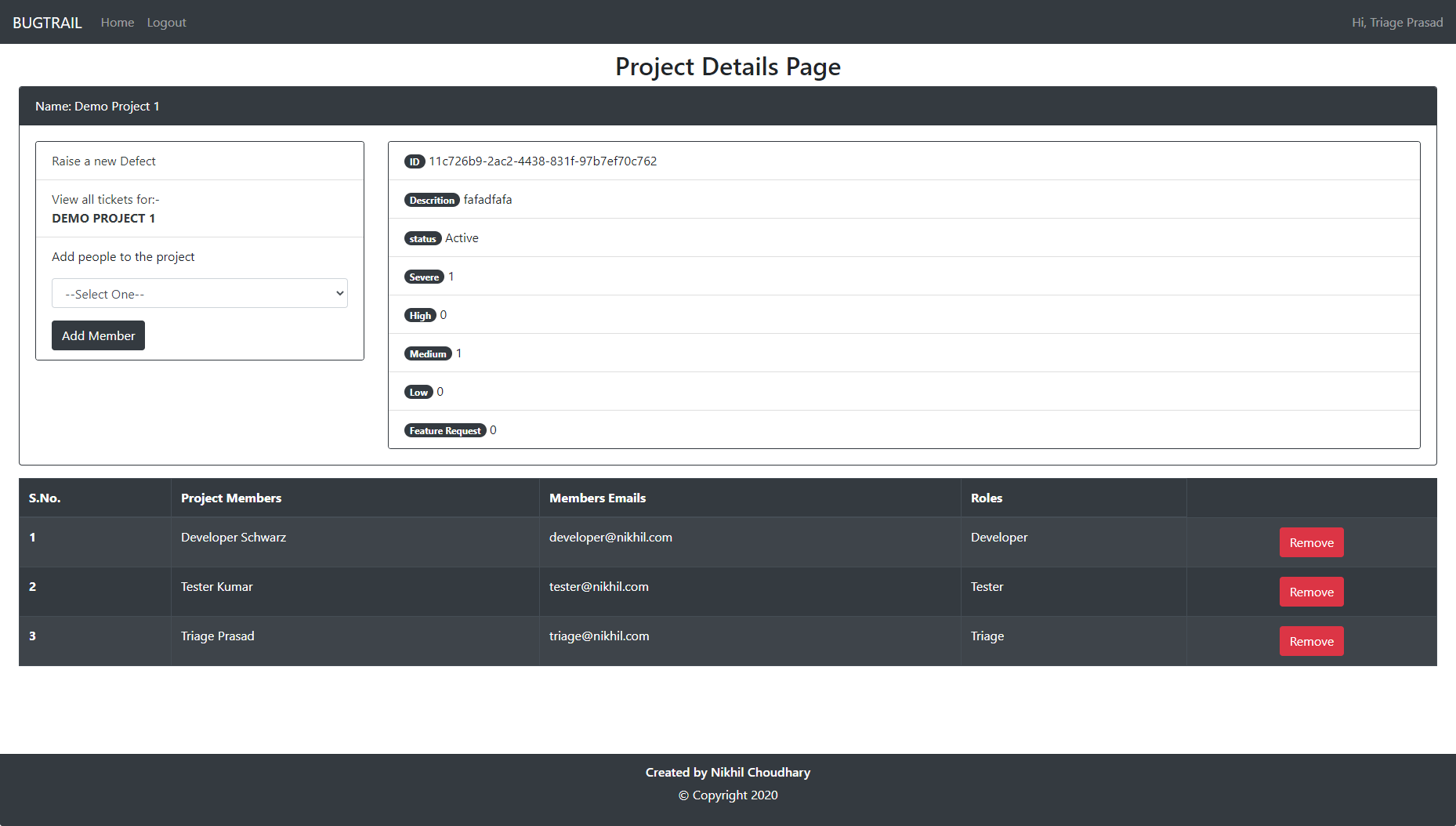 Projects Details Page