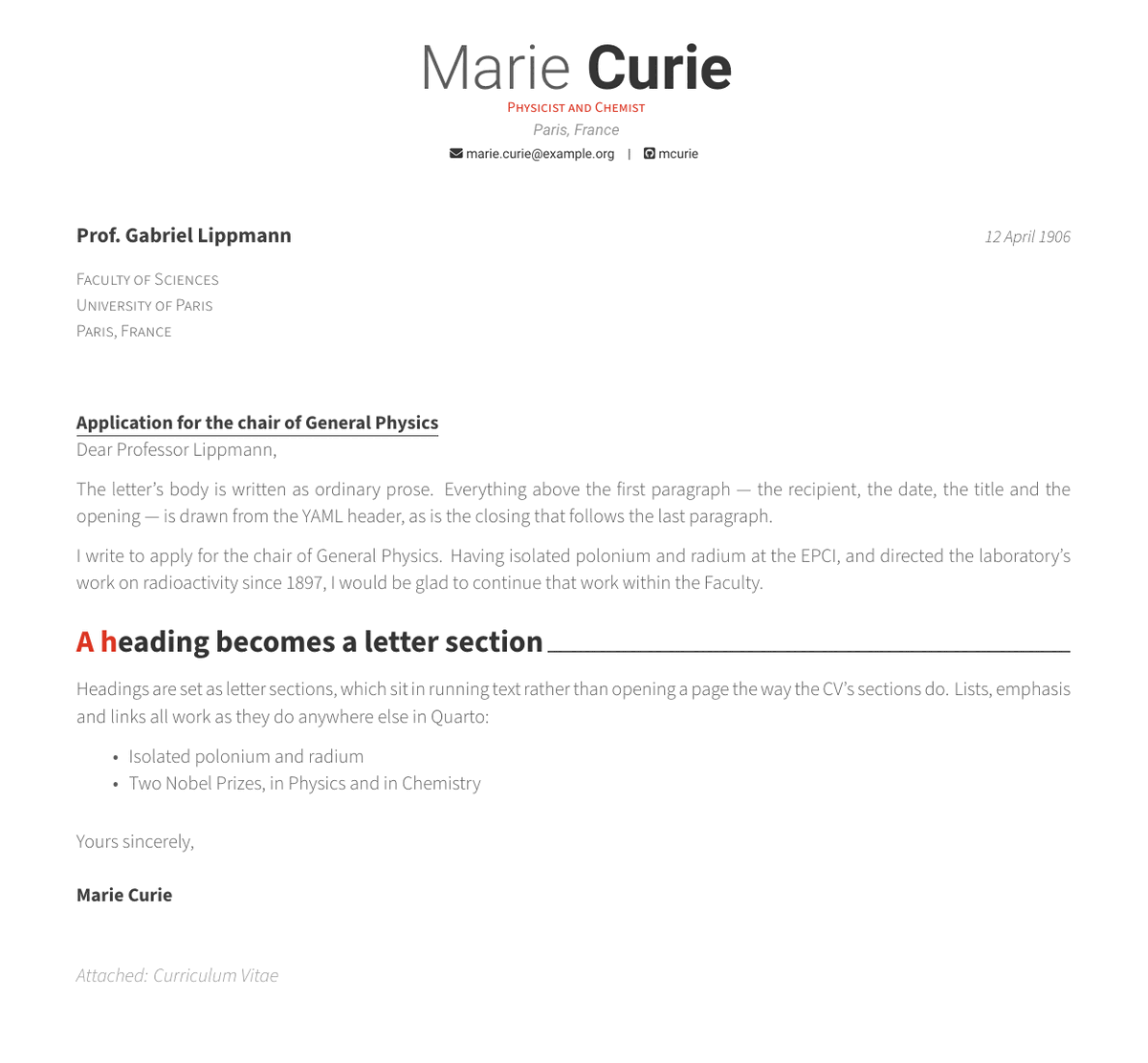 Awesome CV preview