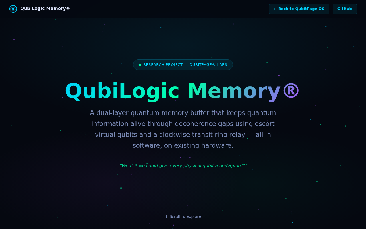 QuBIOS — Live Interface