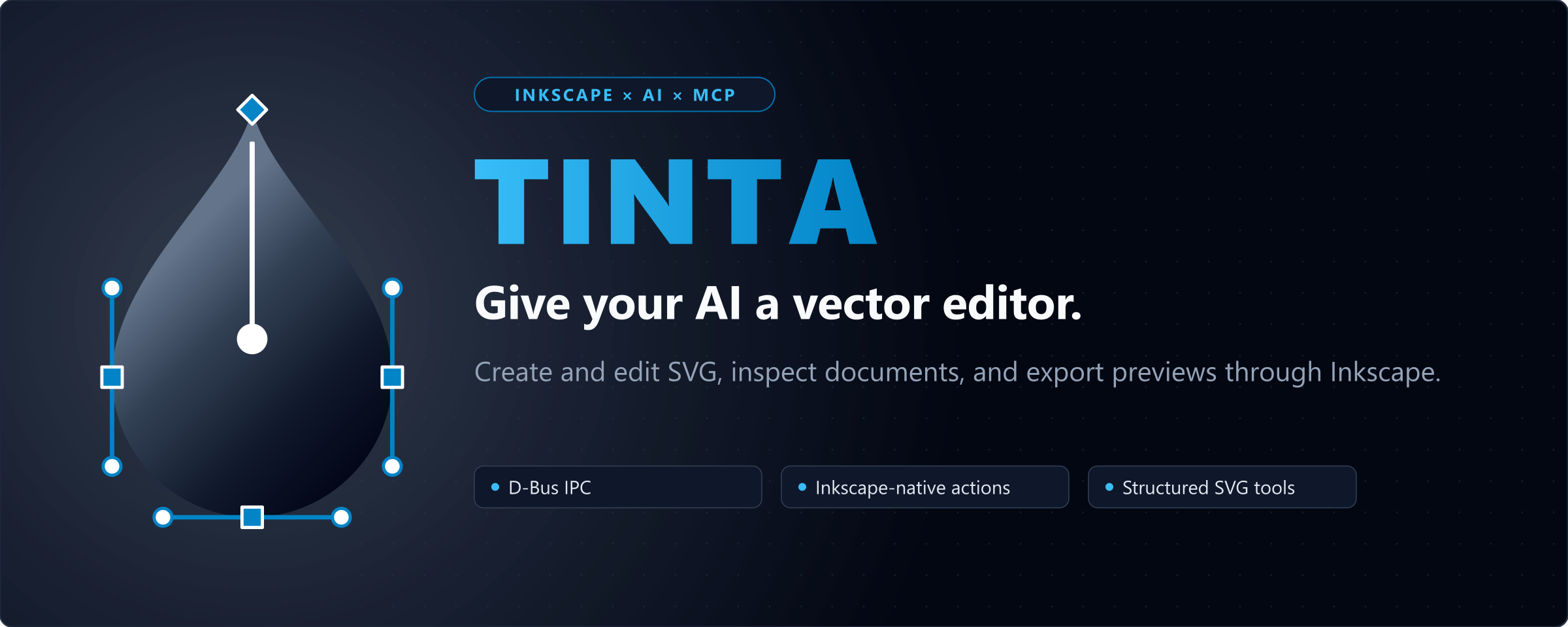Tinta — Inkscape × AI × MCP. Give your AI a vector editor.