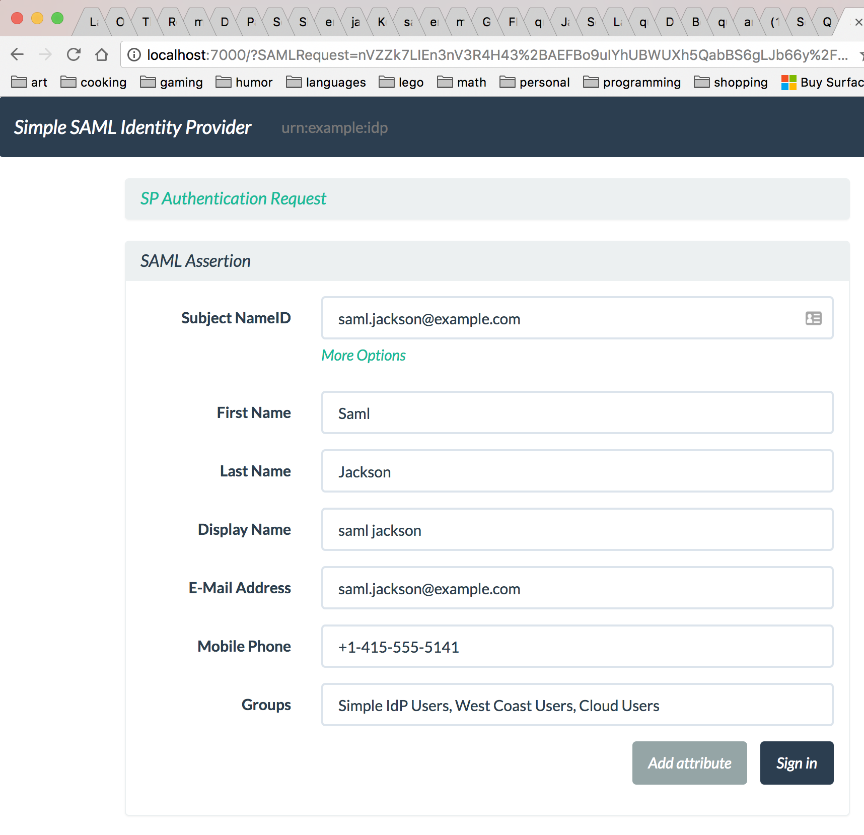 Saml Test Tool – SAML Response Examples – NTRJT