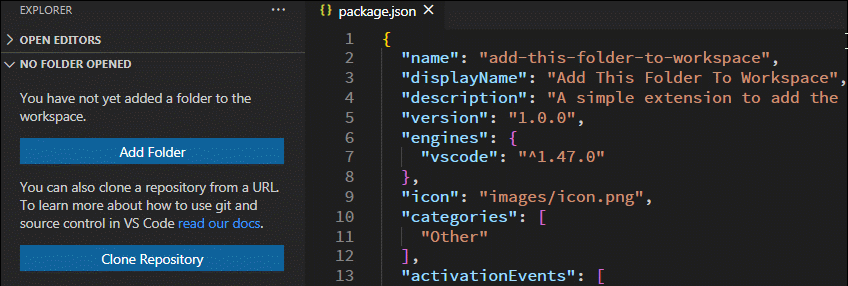 vscode compare folders and files