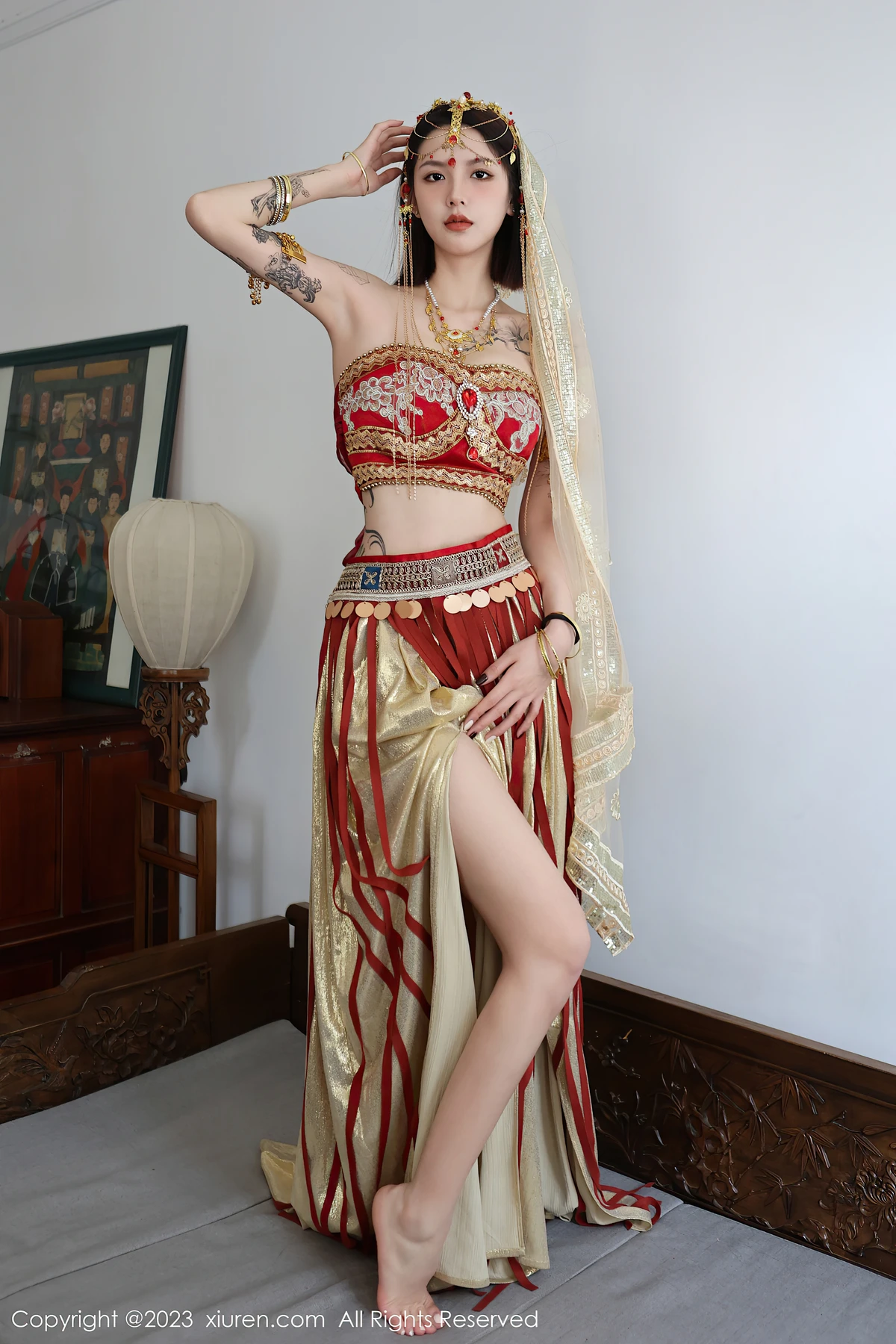 秀人网No.6240乔一一：异域舞女写真 76帧明艳时刻，男生快转给她拍！ - 7