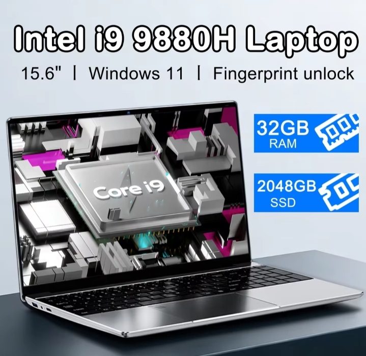New 15.6 Laptop Intel Core I9-9880H 32GB RAM 2TB SSD Ultra Slim