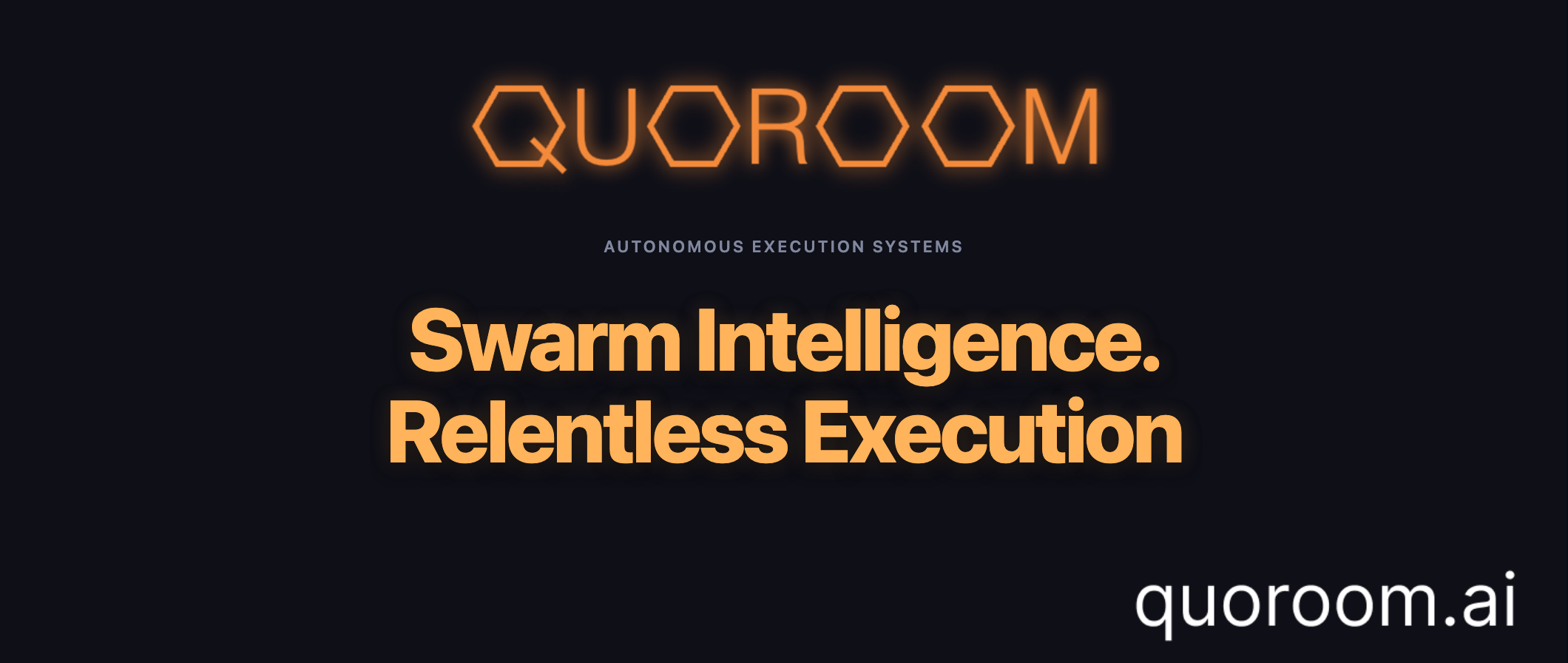 Quoroom — Swarm Intelligence. Relentless Execution.