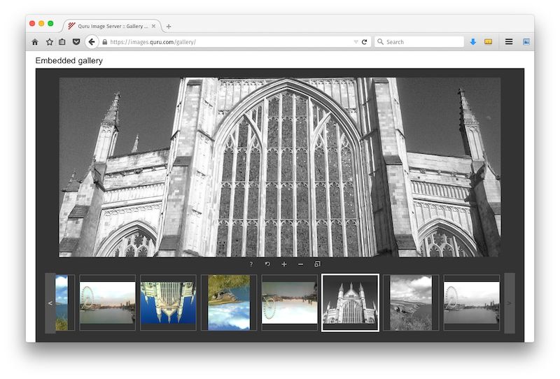 Embeddable gallery component