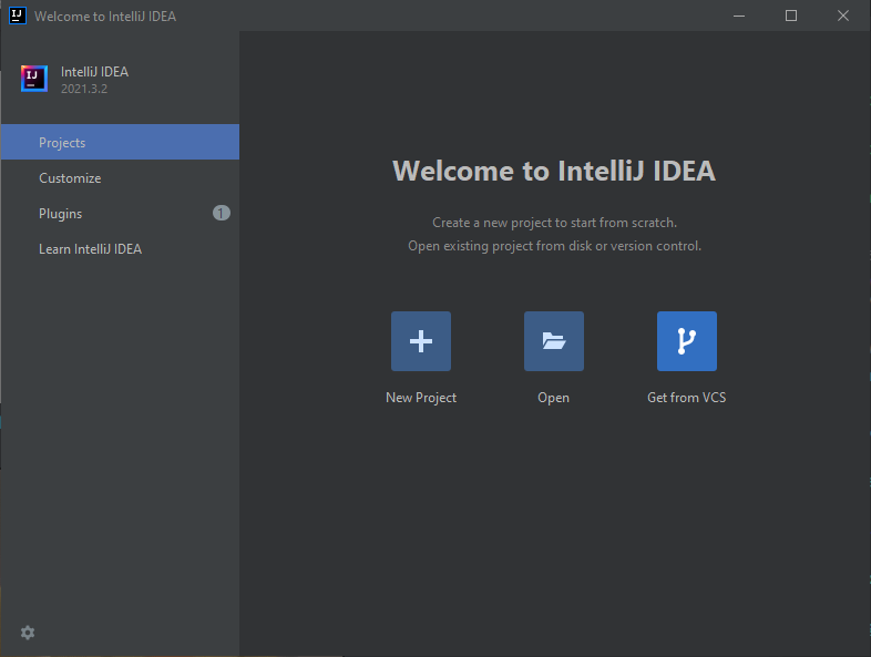 IntelliJ IDEA launcher screenshot