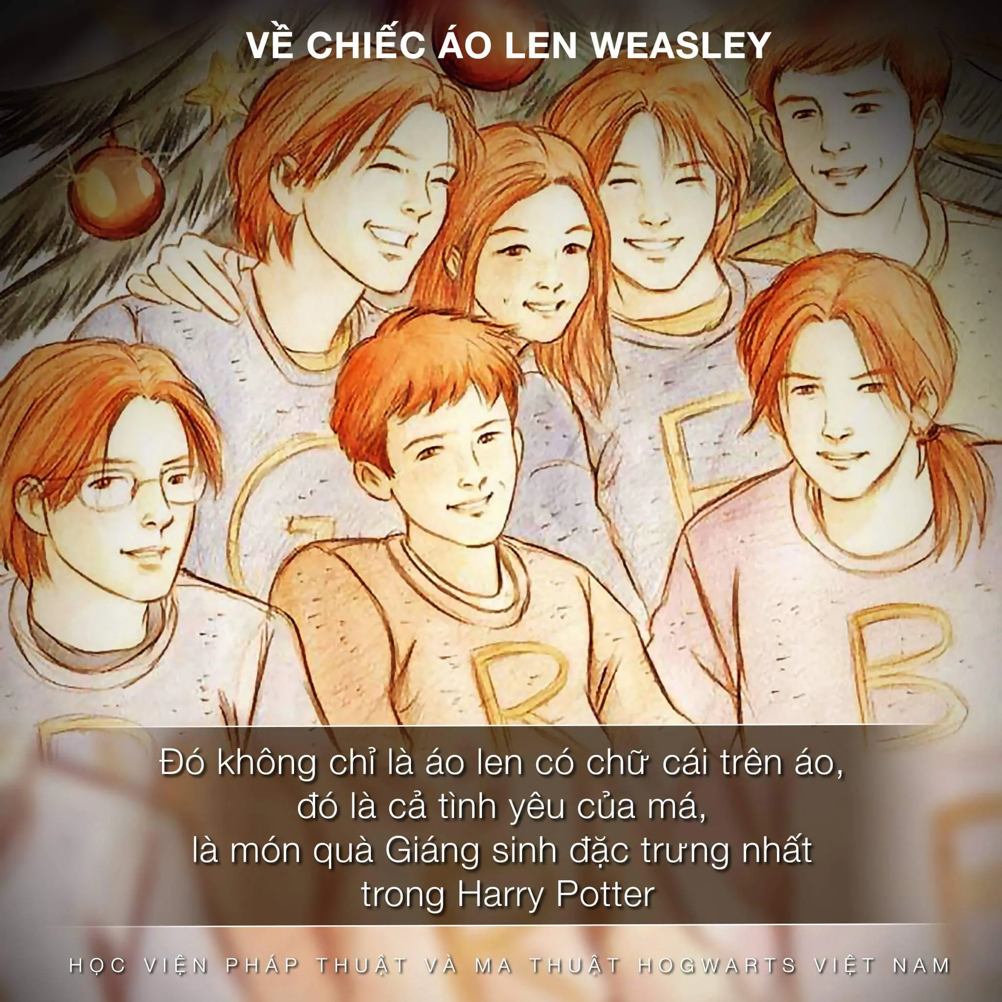 Giáng Sinh kể chuyện chiếc áo len mang họ Weasley