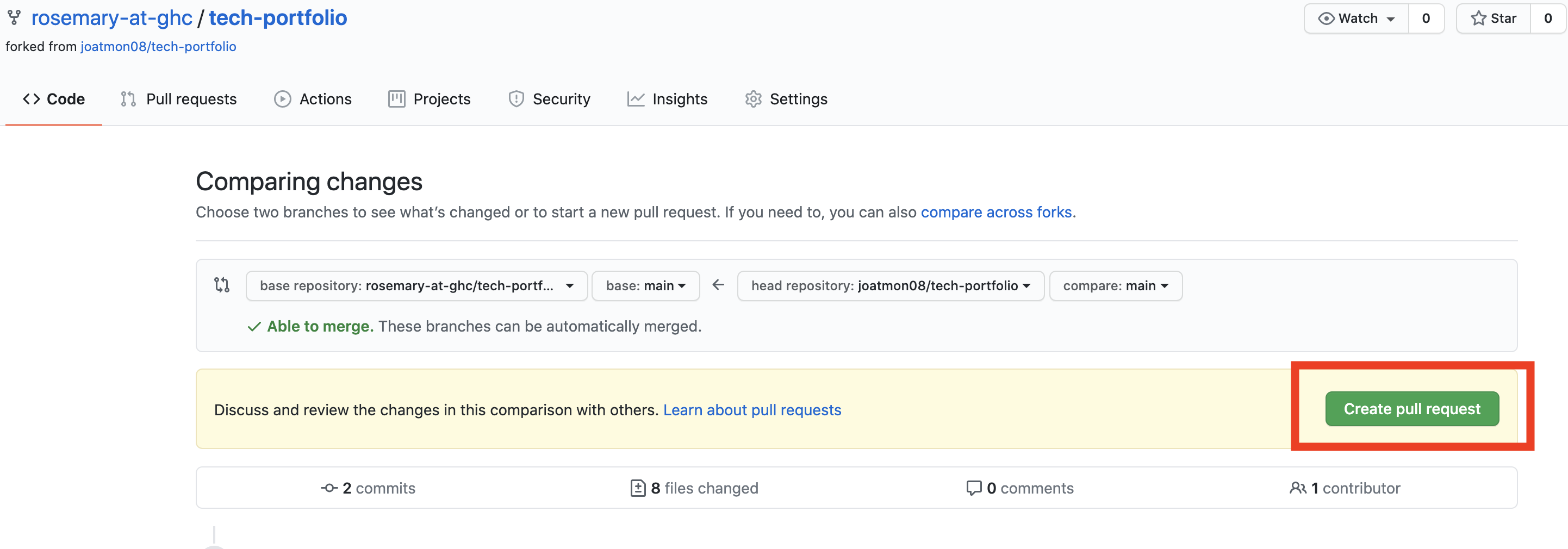 Create Pull Request