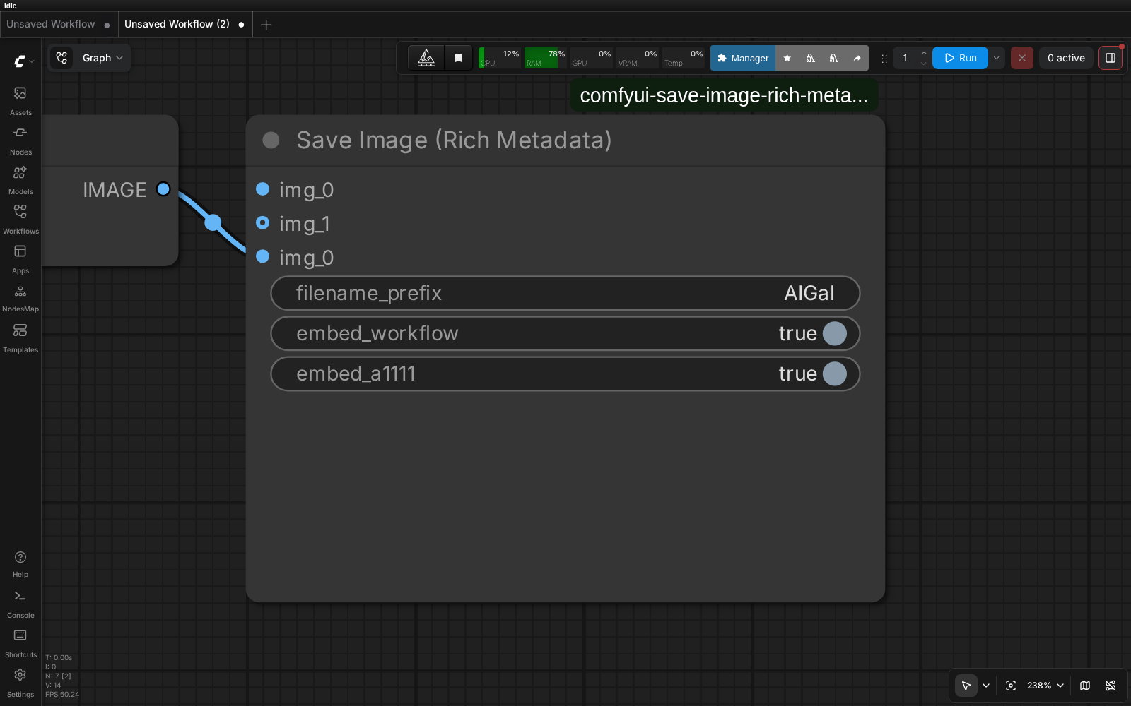 Save Image (Rich Metadata) node, autogrow inputs