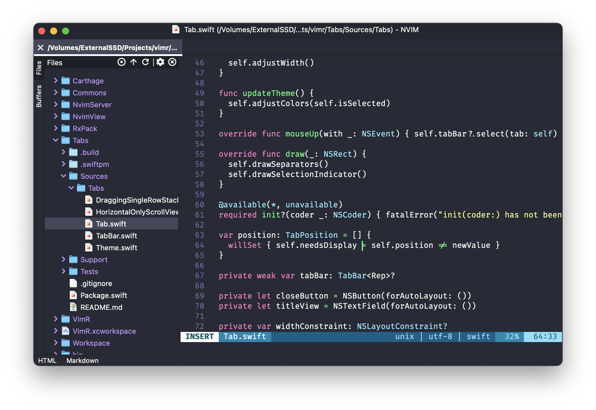 vi remap keys to work in replace mode in vimr