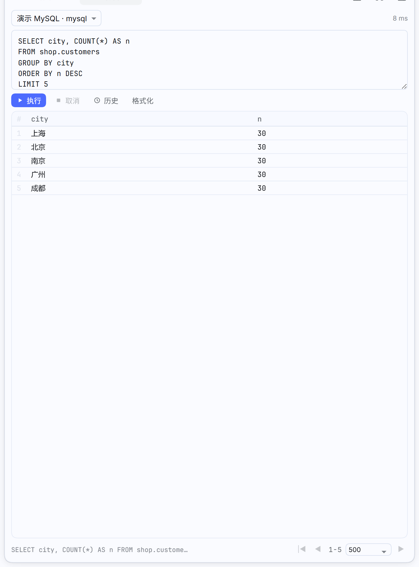 SQL 格式化
