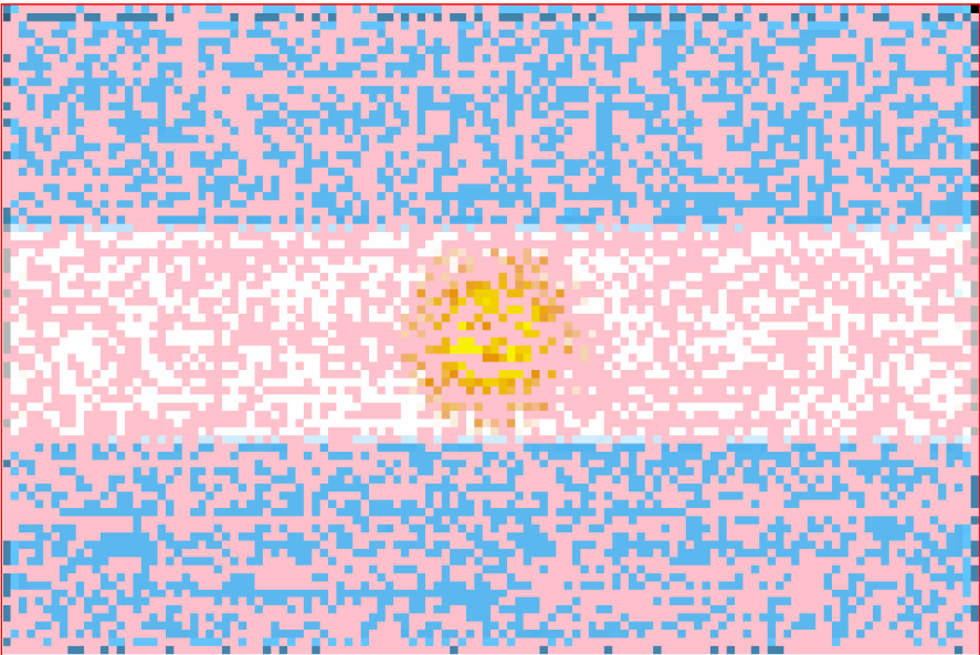 partially rendered flag