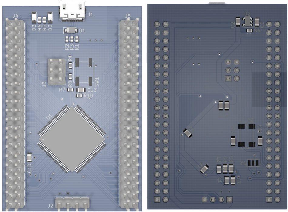 STM32F103VET6 STUno, from the project README