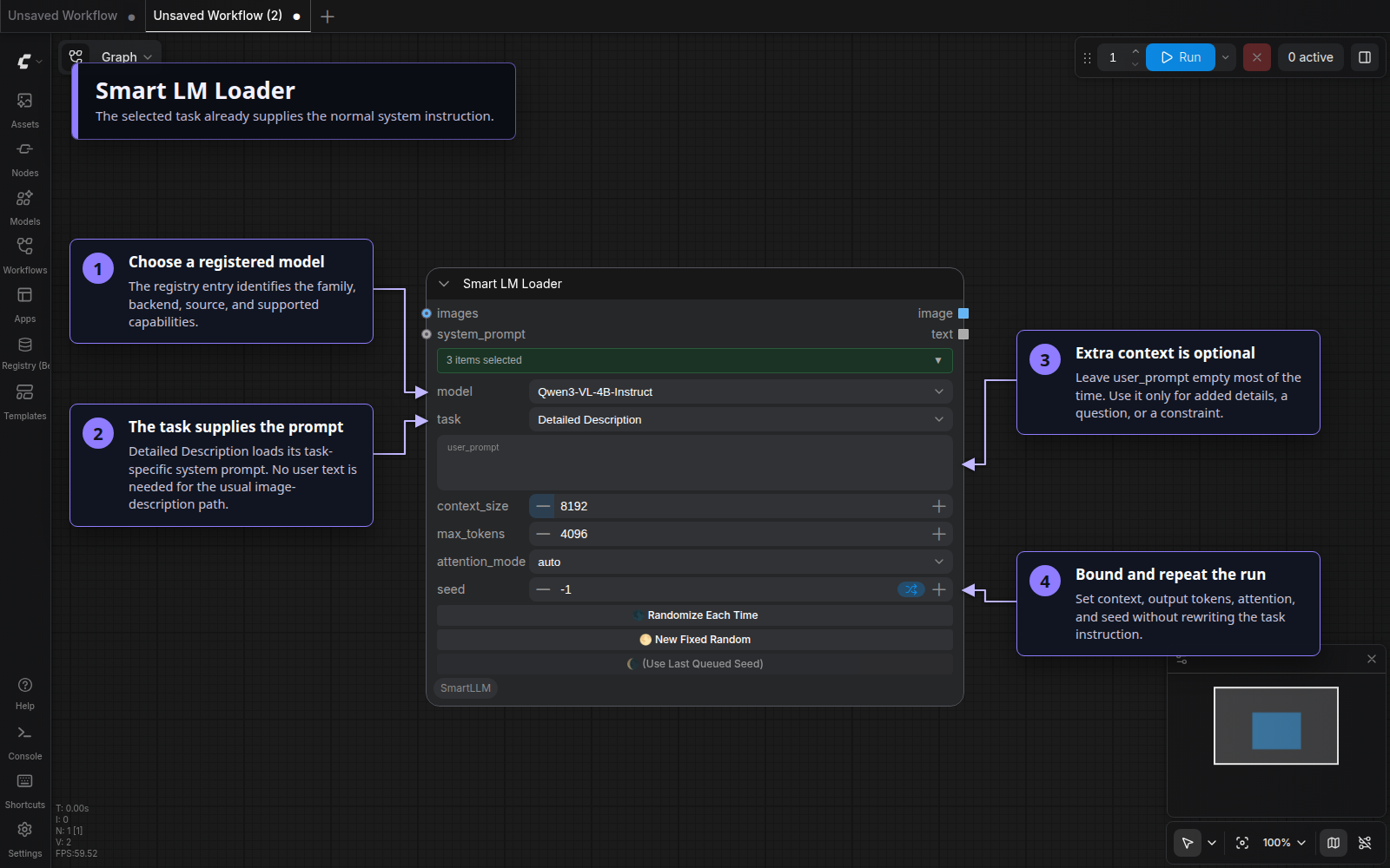 Annotated Smart LM Loader using Qwen3 VL in Nodes 2.0
