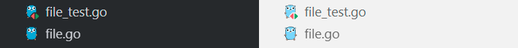 Preview go test files