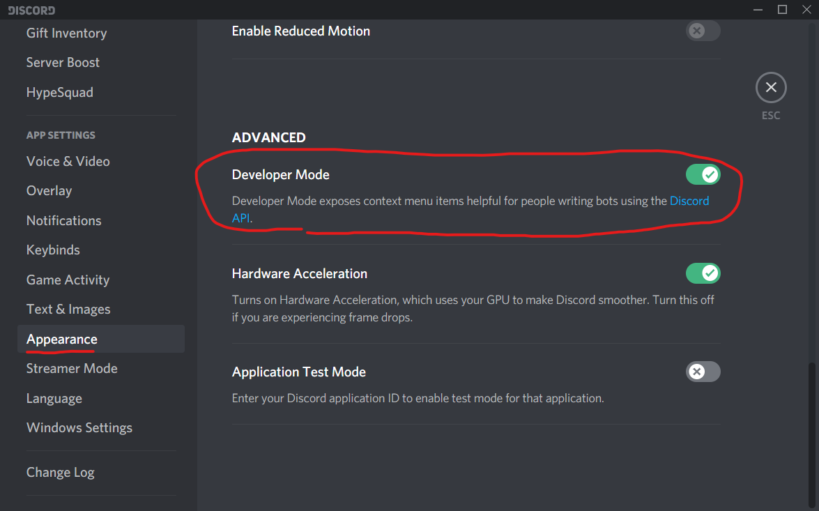Enable developer mode