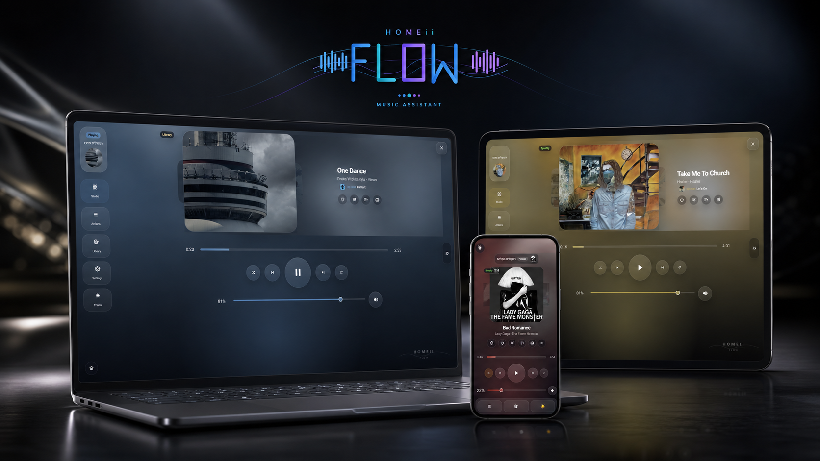 HOMEii Flow - Responsive UI for Mobile, Tablet and Desktop