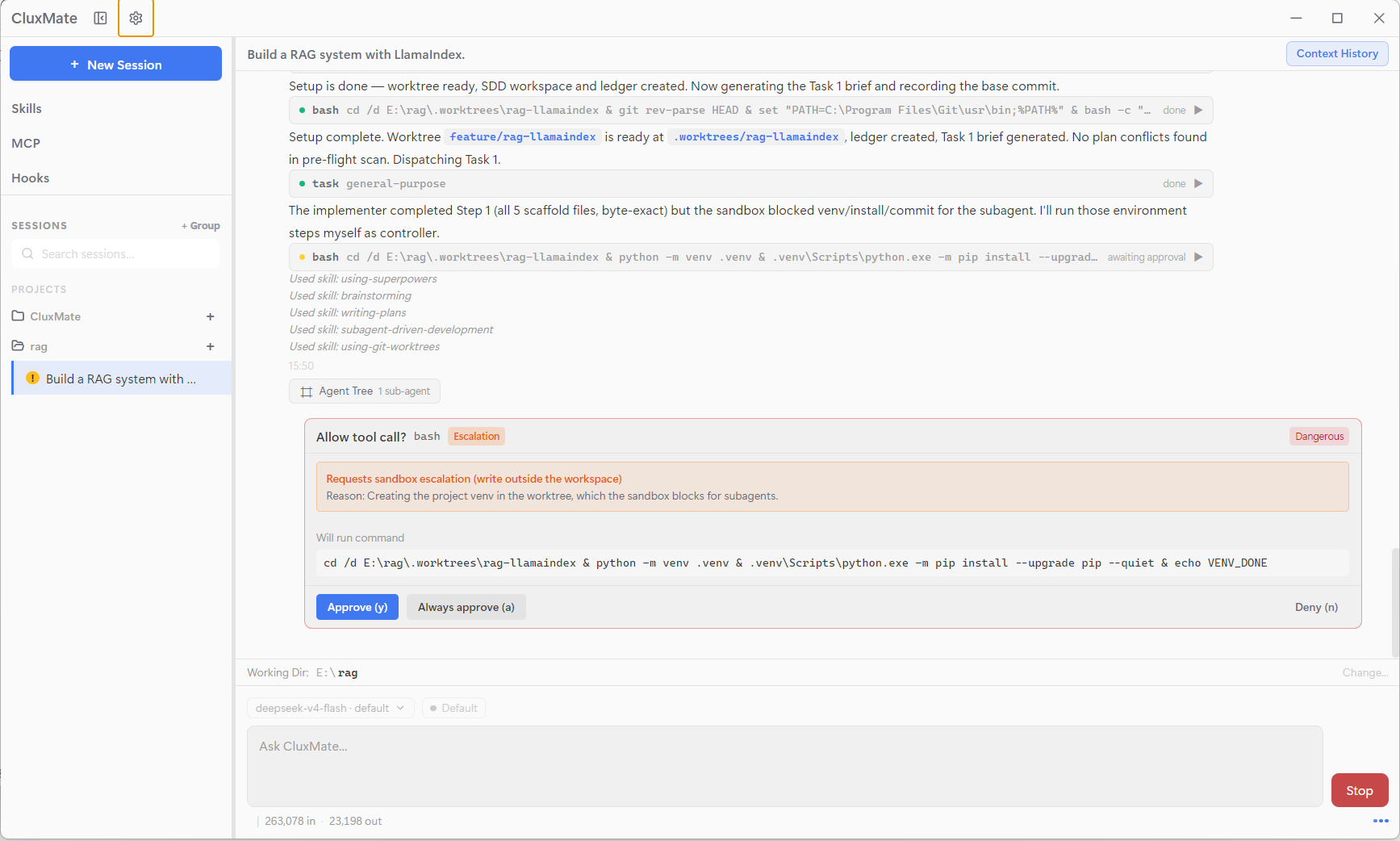 Sandbox & permissions in the desktop app