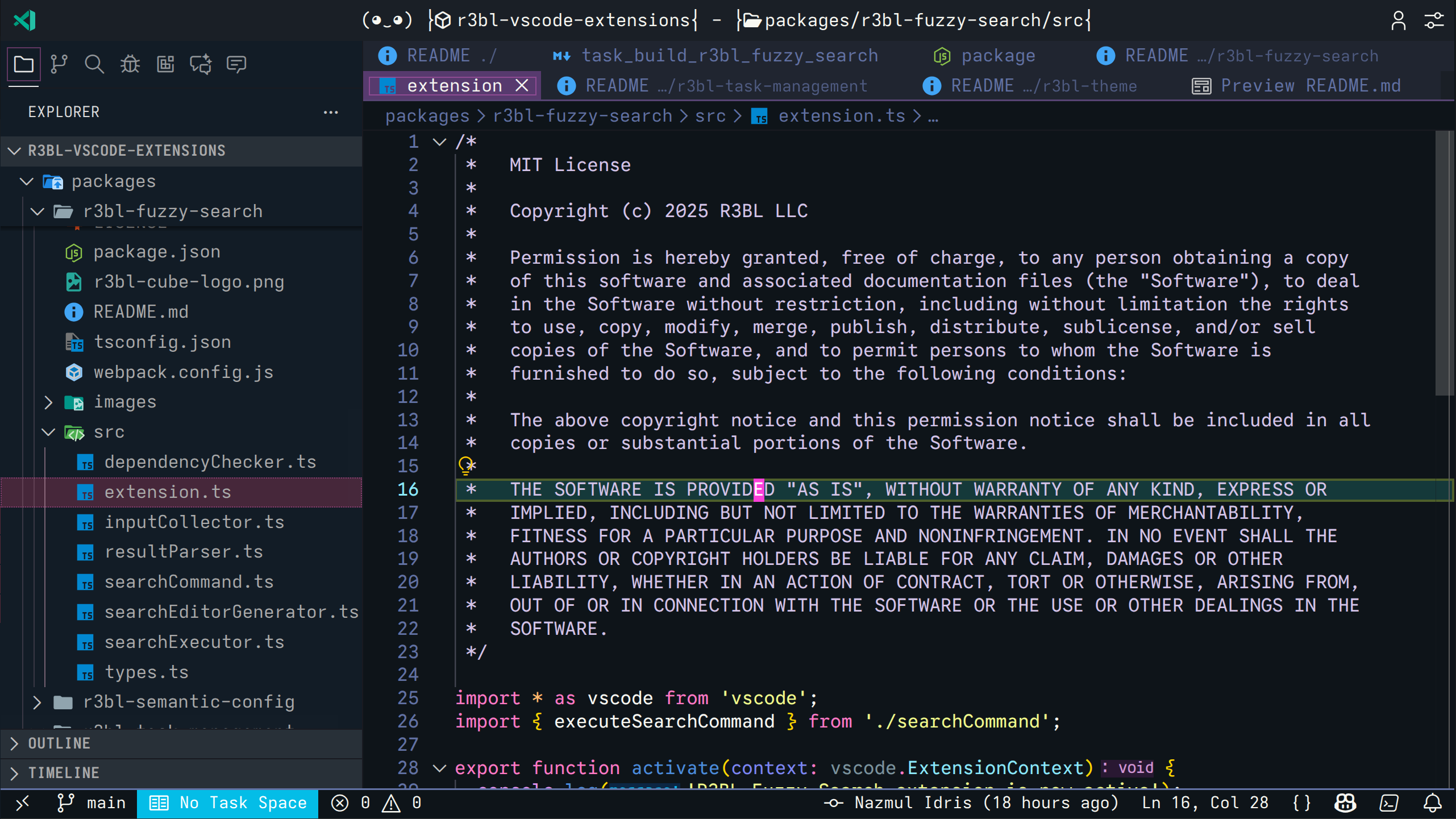 Copyright Header Example