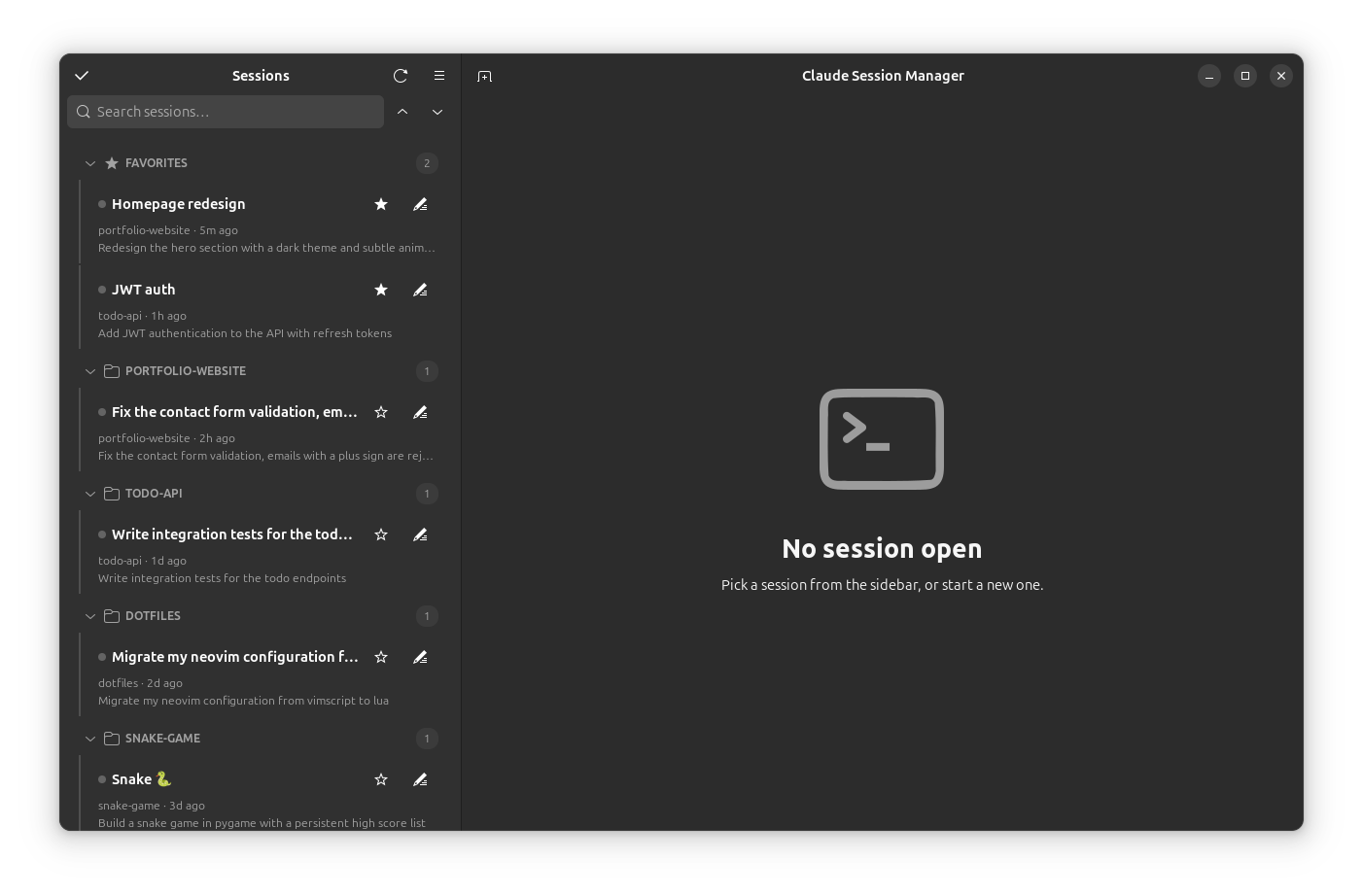 Agent Session Manager