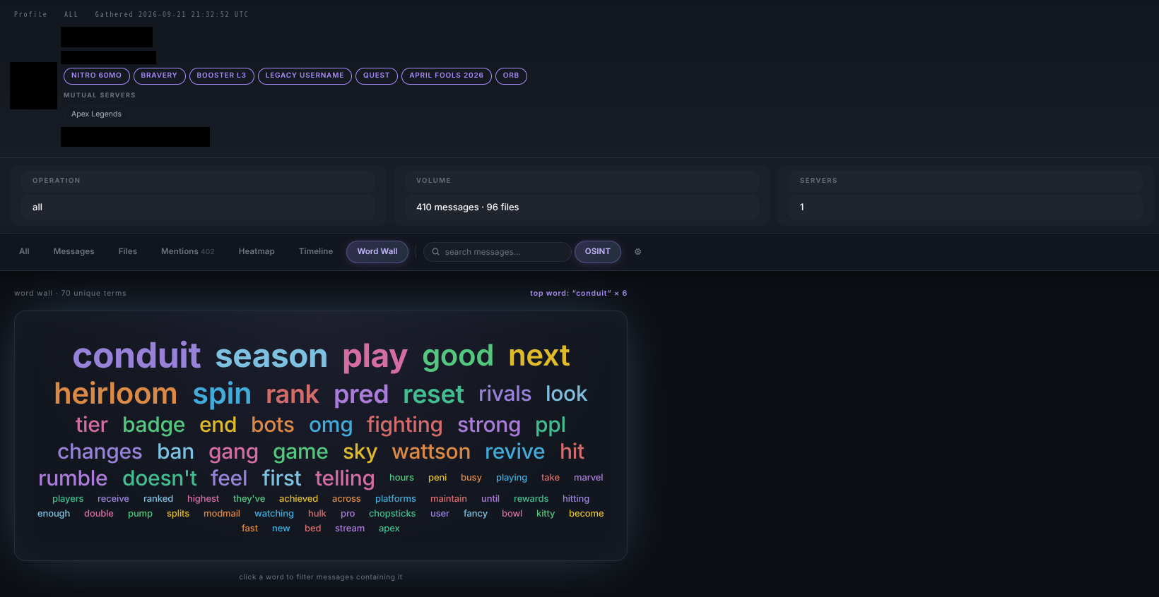 Word Wall in the browser viewer