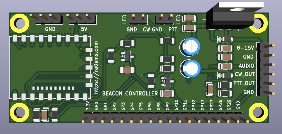 Rp2040-cw beacon, from the project README