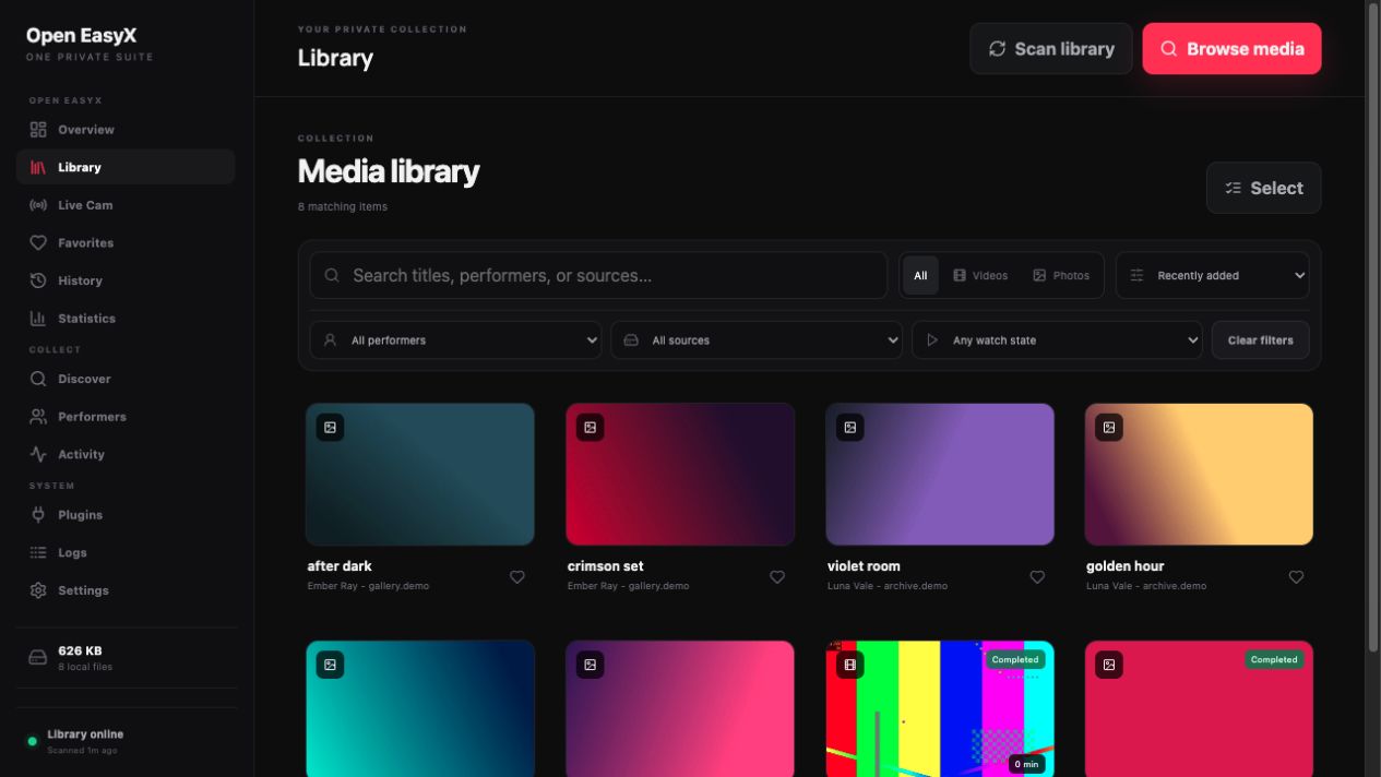 Open EasyX media library