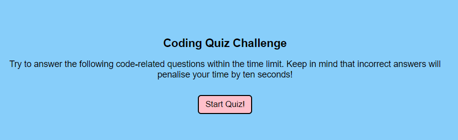 GitHub - Rachael-pluta/javascript-coding-quiz-challenge