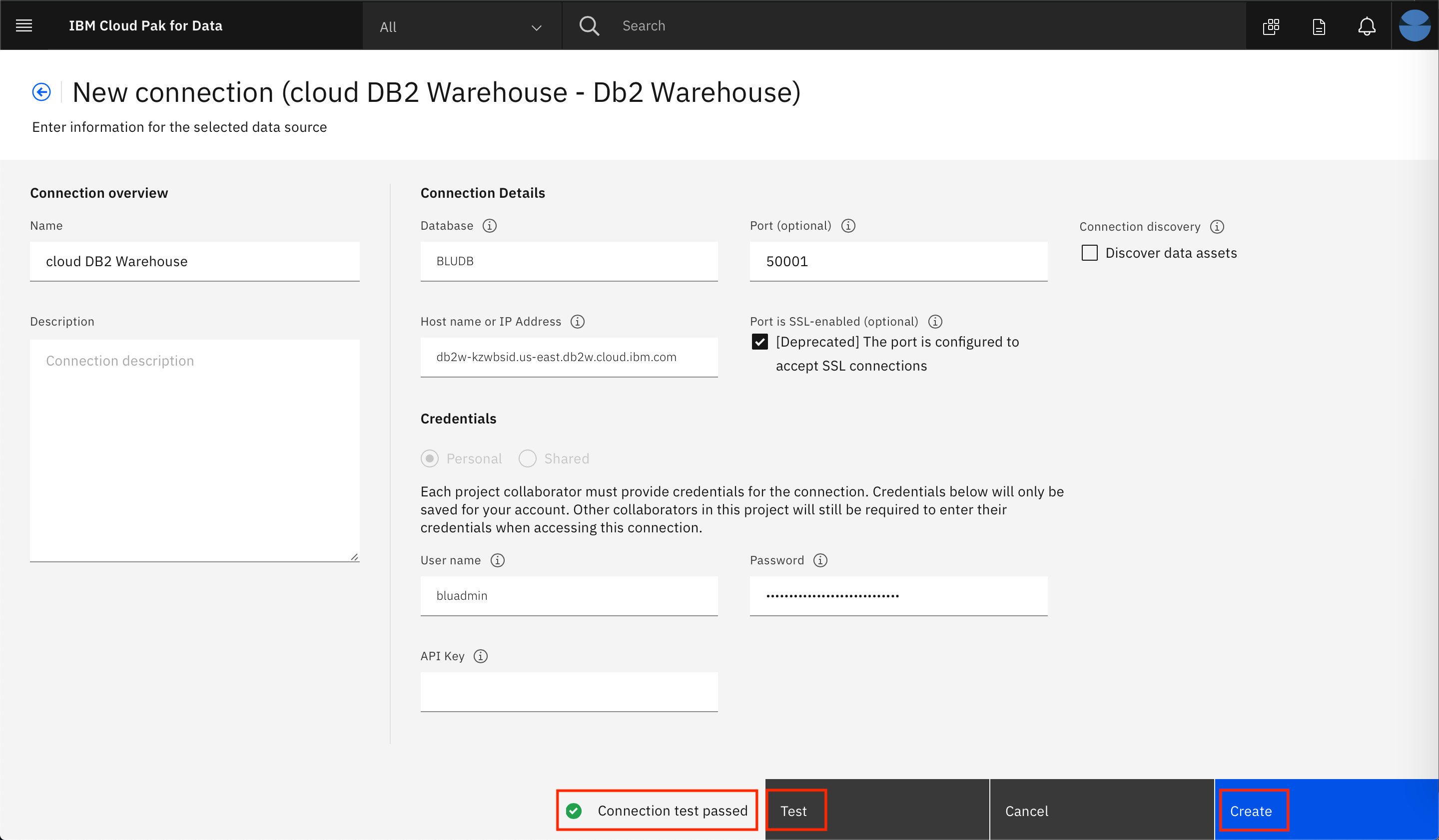 add connection to project