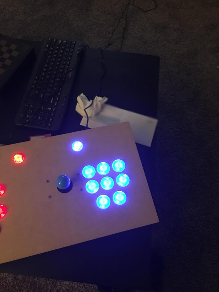 The board with the buttons light up