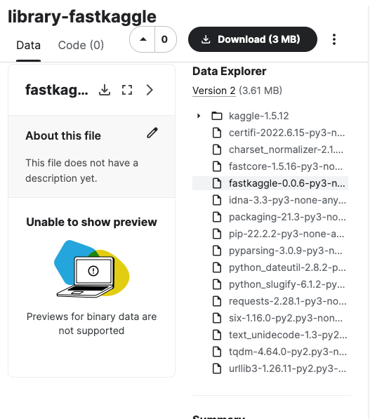 Fastkaggle Dataset