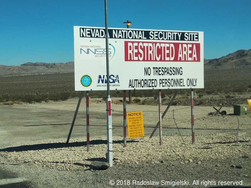 At the gate of Nevada Test Site