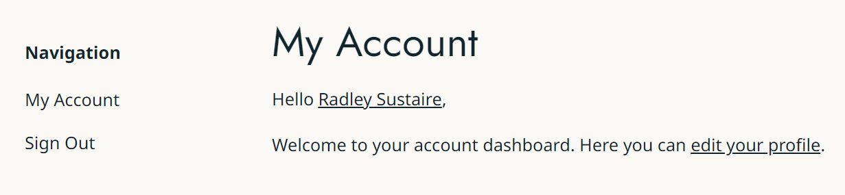 Screenshot of the "Account Pages" post type