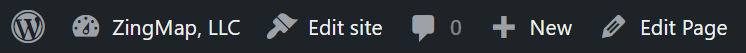 default admin bar example