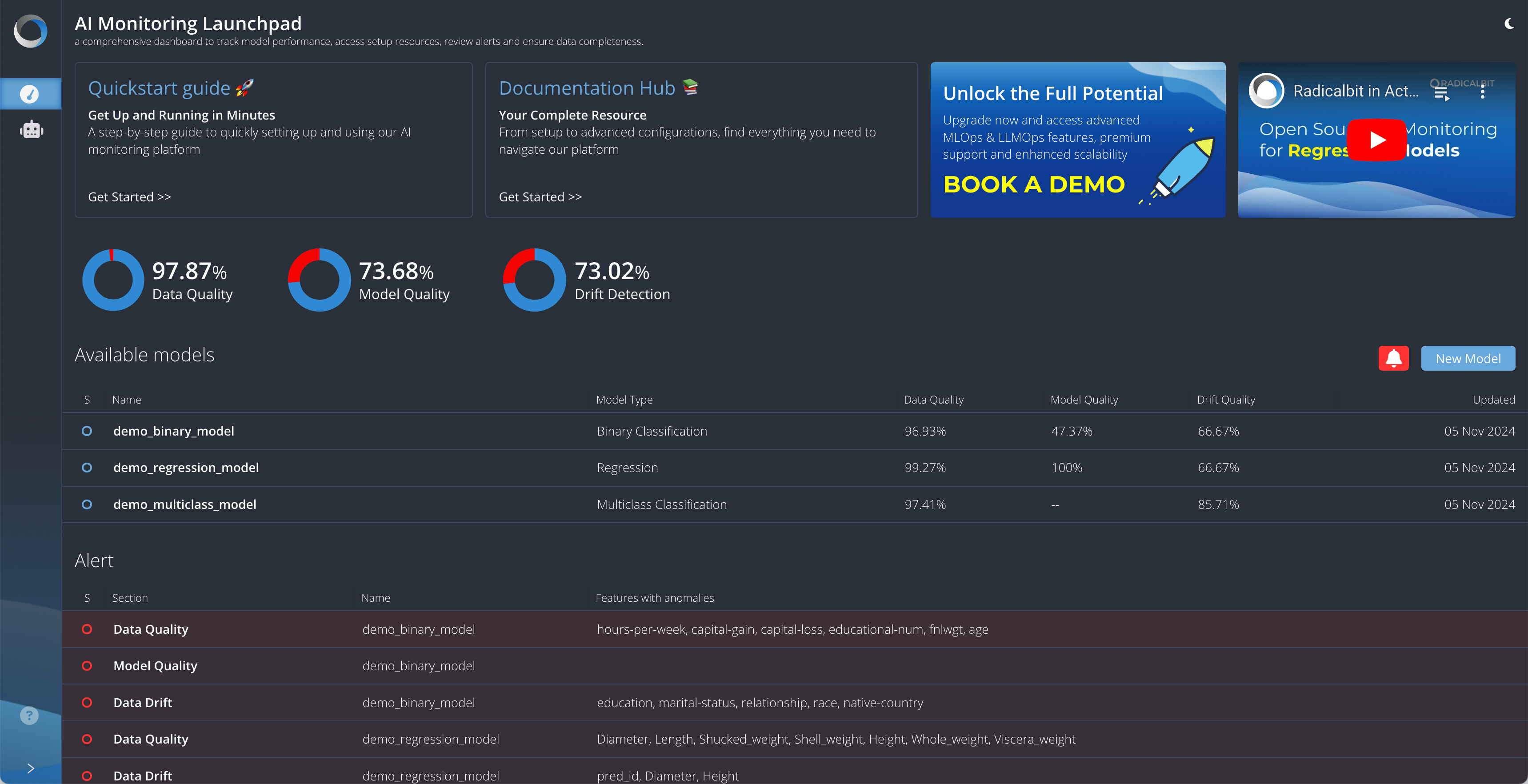 Radicalbit AI Monitoring