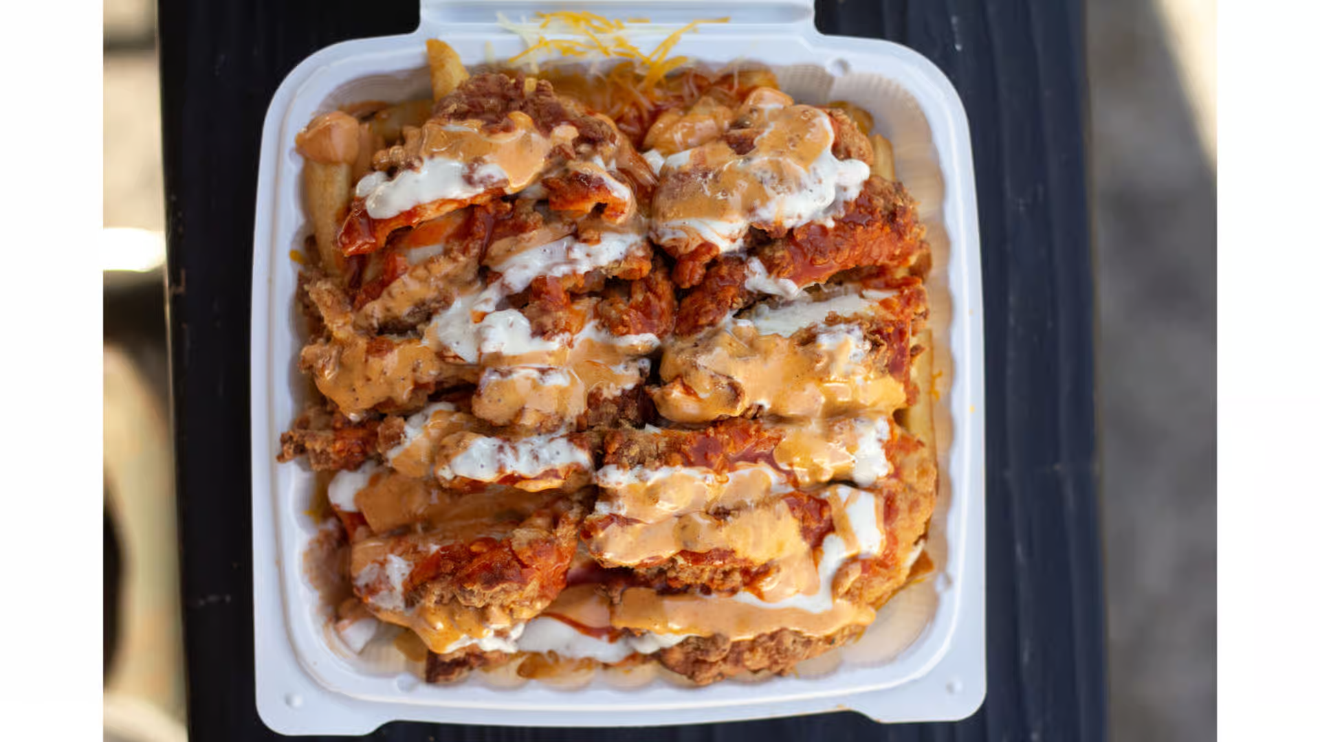 Buffalo Chicken Tender Thicc Fries