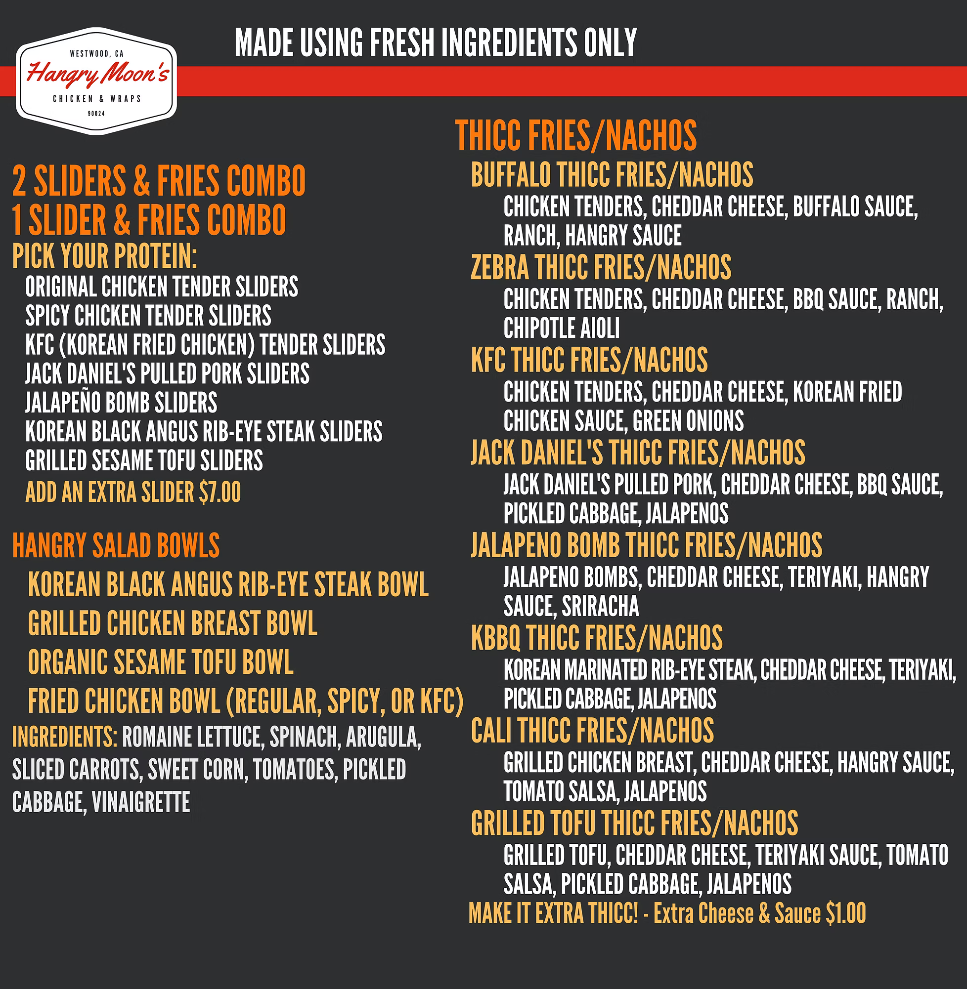 Hangry Moons full menu page 2