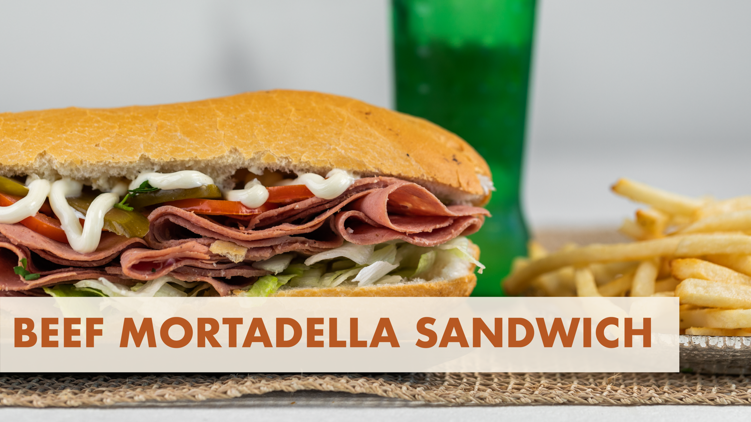 Beef Mortadella Sandwich