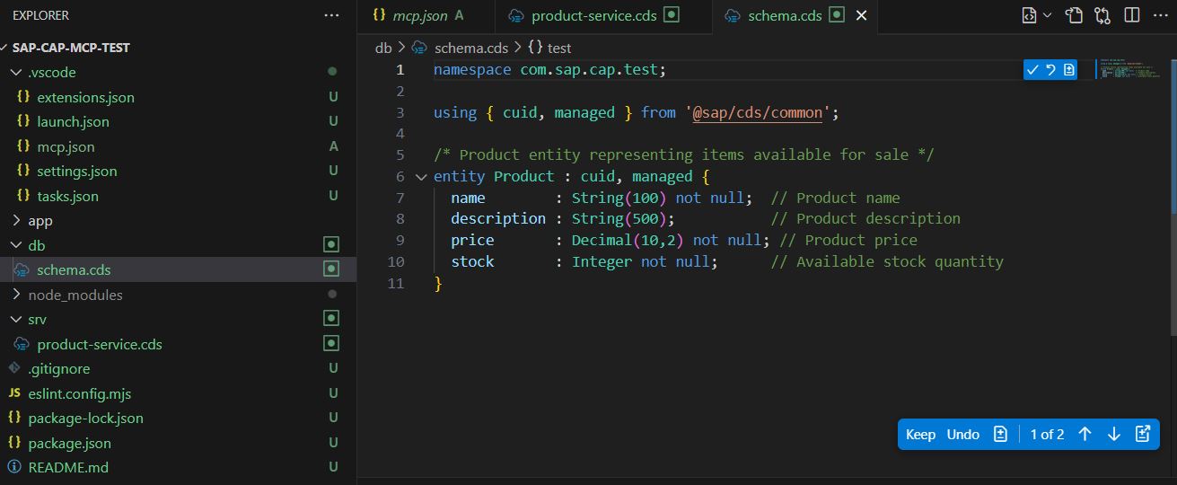 Created CDS Schema with 1 Entity