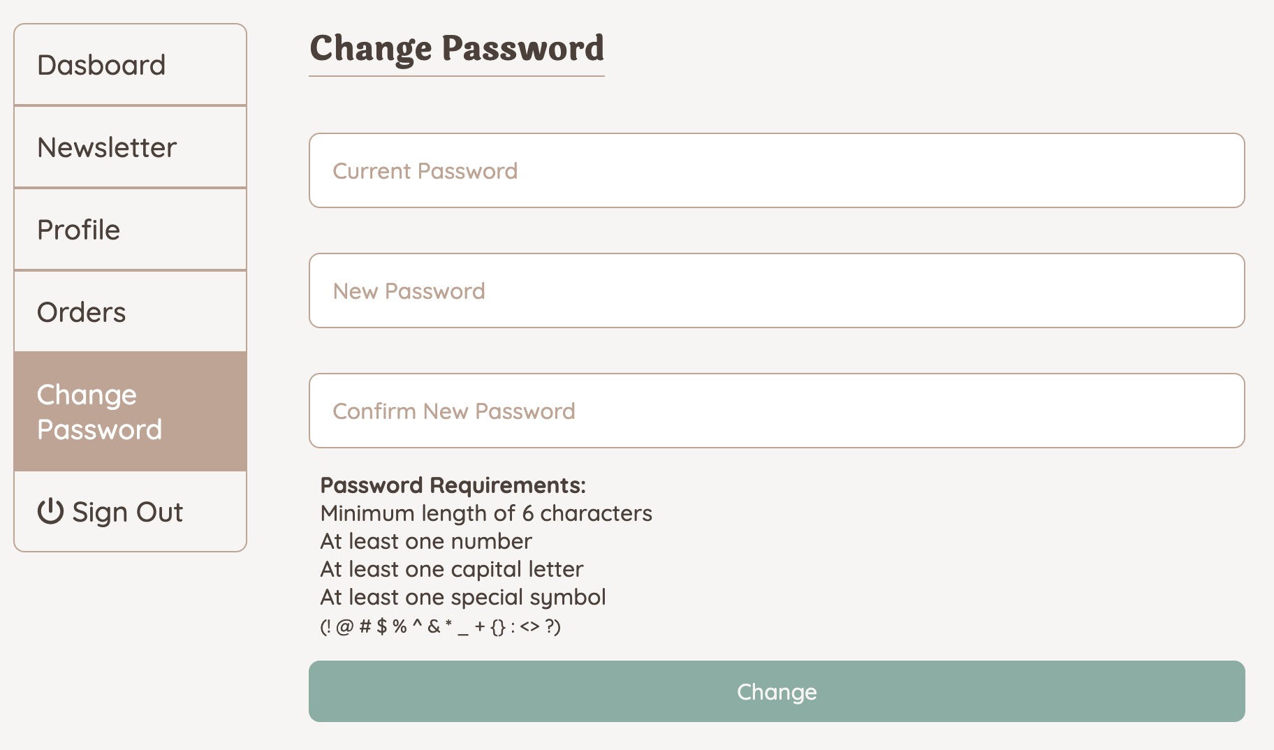 Password Change