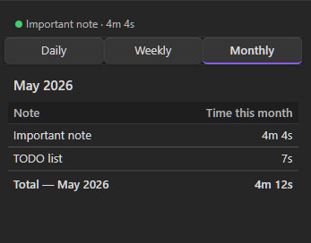 Sidebar panel