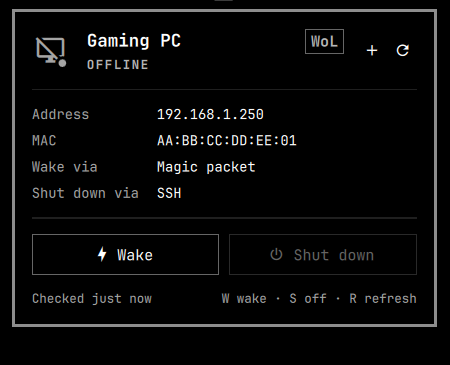 Single PC off