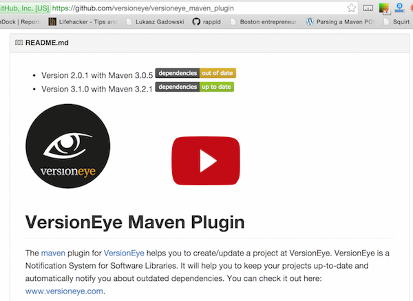 VersionEye Maven Plugin Video