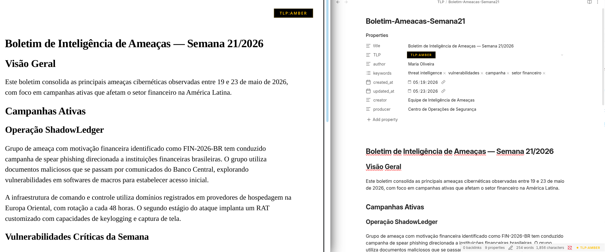TLP badge in exported PDF header