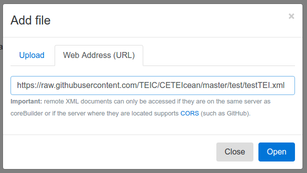 Example of loading a file from the web
