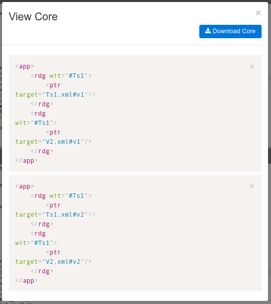 Example of stand-off core