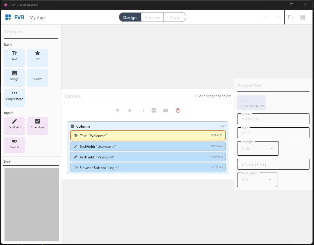 Design tab
